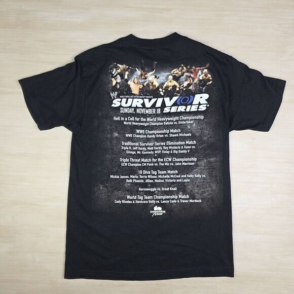 2007 WWE Survivor Series Shirt Black Miami Batista Undertaker Orton Mens Medium - Picture 2 of 10